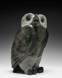 8" SIGNATURE Owl RARE Grey Stone by Pits Qimirpik *Brigadier*