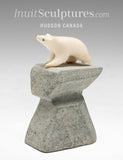 3" Miniature Ivory Bear by Simon Kudlistiak *Diamond Girl*