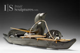 VINTAGE 22" Inuk & Kayak by Simeonie Uppik *A Hunter's Heart*