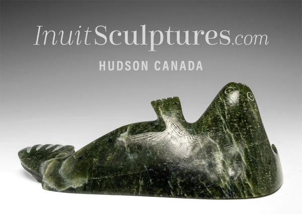5" Basking Seal by the late Suati Qimirpik *Shadow* EXHIBITION PIECE AUG 14