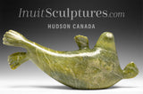 11" Basking Seal by the late Suati Qimirpik *Two Tail Fins Clapping* EXHIBITION PIECE AUG 14