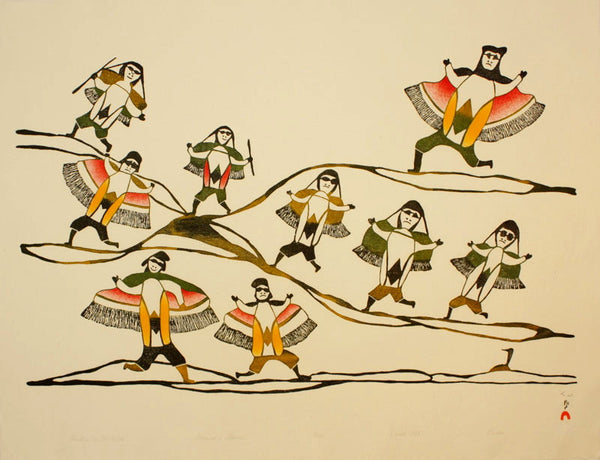 1987 CHASSEURS DANS LES COLLINES de Pudlo Pudlat