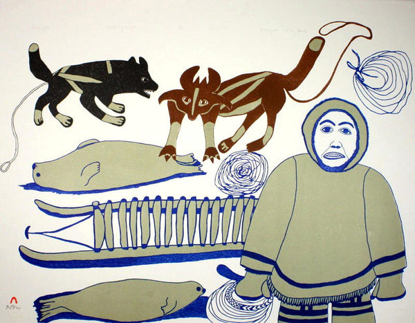 1977 ASIVAQTI (CHASSE À L'HOMME) de Ulayu Pingwartok