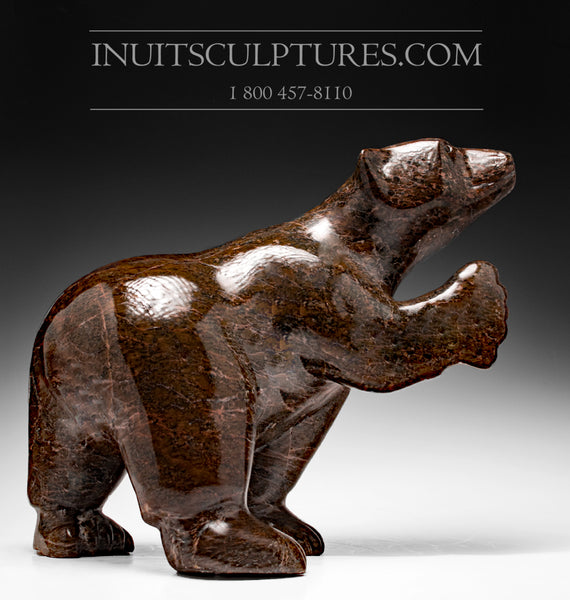 Investment Piece - LAST 18" Stunning Walking Bear by the Late Legendary Axangayuk Shaa (1937-2019)