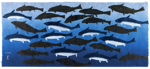 2011 IQALUKJUAT (REQUINS BLEUS) de Papiara Tukiki