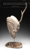 24" Masterpiece Whale Bone Sedna Face by world famous Billy Merkosak
