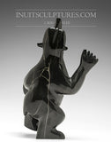 9" Black Dancing Bear by Moe Pootoogook