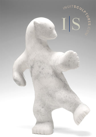 19" Dancing Polar Bear by Kelly Ashoona *In the Moment*