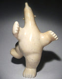 14" White Dancing Bear by Johnny Manning