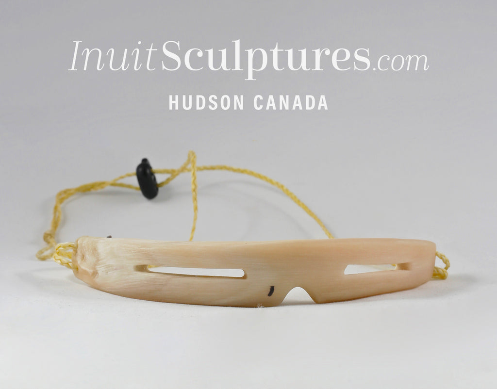 inuit sun goggles 7" Ancient Sun Glasses by Leo Uttaq Gjoa Haven – Inuit Sculptures Art Gallery