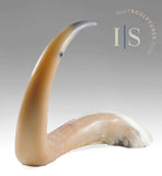 16"  Muskox Horn Crane by Charlie Ookpik Gjoa Haven *Hatch*