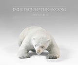 7" Lying Polar Bear Gjoa Haven Joseph Suqslaq