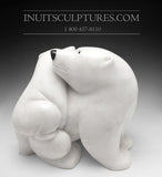 14" Mother bear hugging her cub by World Famous Manasie Akpaliapik