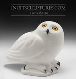 9" White Owl by Famous Manasie Akpaliapik
