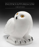 9" White Owl by Famous Manasie Akpaliapik