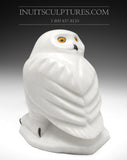 8" White Owl by Famous Manasie Akpaliapik