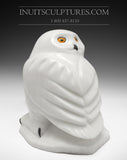 Hibou blanc de 8 po par le célèbre Manasie Akpaliapik