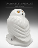 8" White Owl by Famous Manasie Akpaliapik