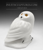 8" White Owl by Famous Manasie Akpaliapik