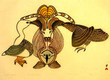 1984 ANIMALS CONVERGE by Mayoreak Ashoona
