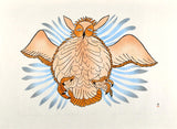 1981 OWL ATTACKING PREY by Haunak Mikkigak
