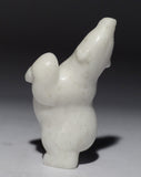 5" White Dancing Bear by Markoosie Papigatook