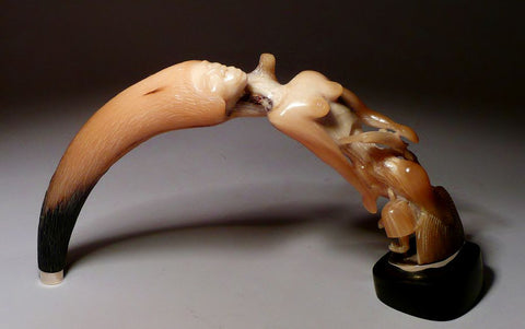 Sedna (muskox horn) by Ruben Komangapik