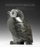 9" Large Grey Owl by Pitseolak Qimirpik