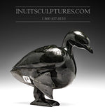 8" Black Dancing Goose by Pudlalik Shaa