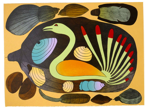 SHORELINE SENTINEL (2003) de Kenojuak Ashevak
