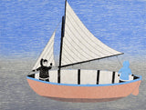 1982 YOUNG MEN SAILING by Jamasie Teevee