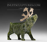Caribou vert 7" par Peter Aningmiuq