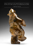 8" Brown Dancing Bear by Abraham Simeonie