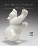 11" Dancing White Bear by Samonie Shaa