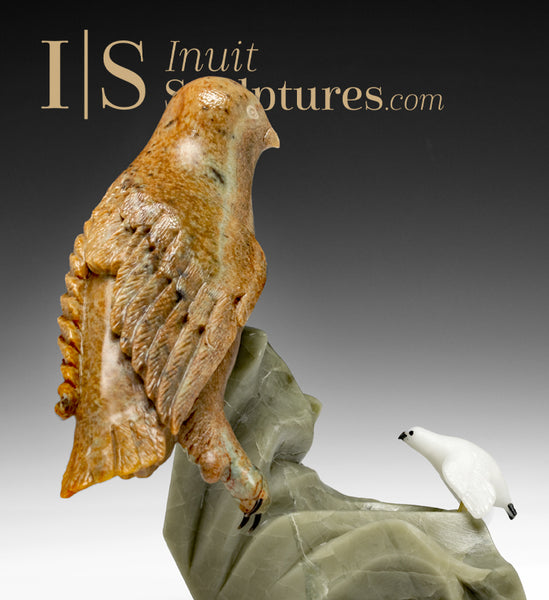 Maître sculpteur Derrald Taylor, ami des hiboux et des oiseaux, 9 pouces