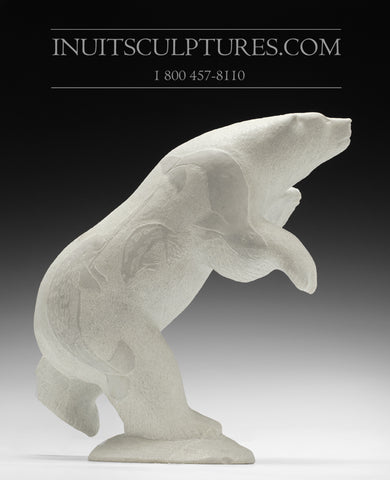 14" Ferocious Polar Bear by Esau Kripanik