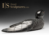 13" SIGNATURE Loon by Jimmy Iqaluq *Unruffled Feathers*