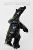Ours dansant moucheté noir 11" bidirectionnel « Collection Covid » par le célèbre Kooyoo Peter
