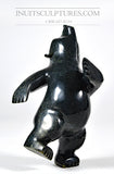 Ours dansant sombre à trois voies 9" par Moe Pootoogook