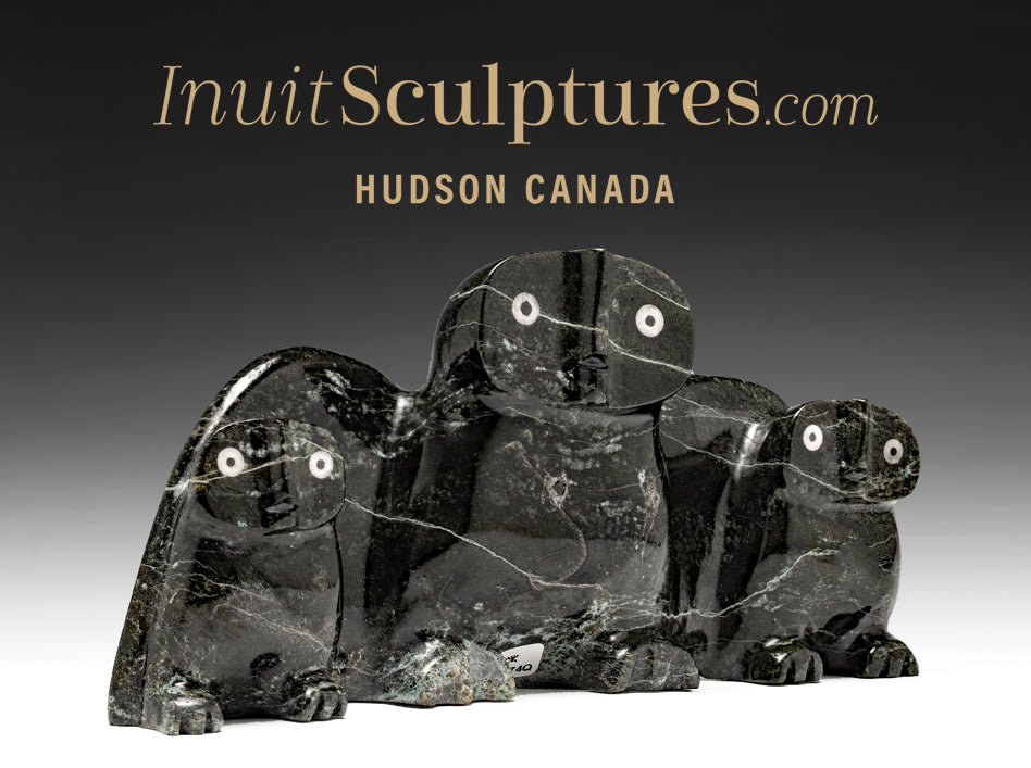Awls Inuit Owls Family Adamie Qaumagiaq Inuit Sculptures Art – Inuit Sculptures ...