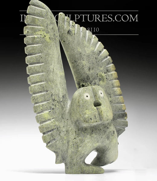 Hibou SIGNATURE 14" par Palaya Qiatsuq *Sur une aile et une prière*