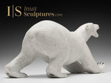 15" Rare Open Mouth Polar Bear by Paul Malliki  *Rory* CURATOR'S CHOICE