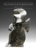 9" Eagle with Fish by Pitseolak Qimirpik