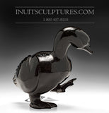 8" Black Dancing Goose by Pudlalik Shaa