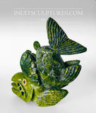 10" "Covid Collection" Apple Green Fish Spirit avec yeux Orange Pekoe par Toonoo Sharky