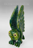 9" "Covid Collection" Apple Green Owl Spirit avec yeux Orange Pekoe par Toonoo Sharky
