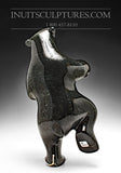 14" Shiny Black Two Way Dancing Bear by Tuk Nuna