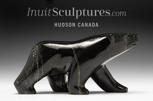 Ours Striding 8" par Allan Sheutiapik *Café noir*