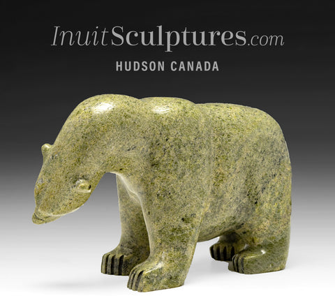 6" Walking Bear by Pauloosie Tunnillie *Lost in Thought*