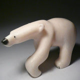 6" White Walking Bear by Jackie Takpanie